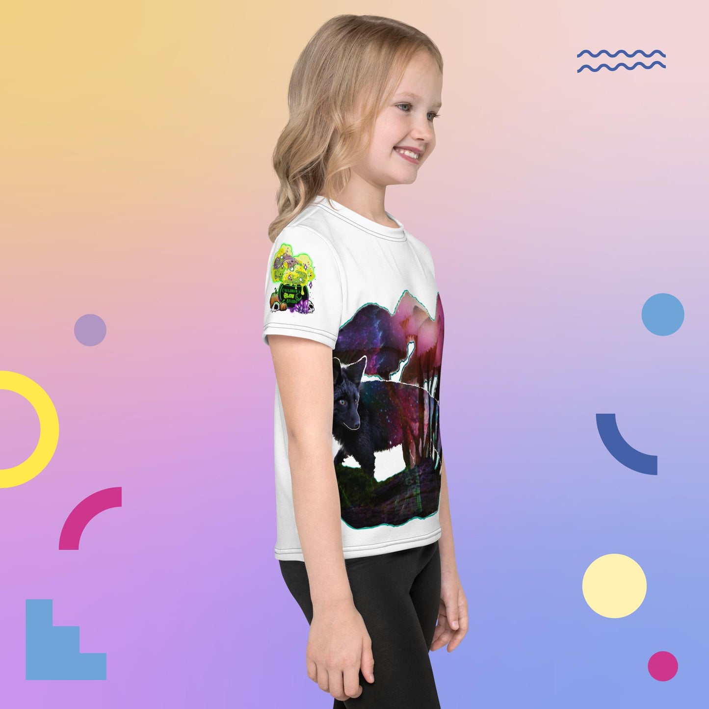 Fox Forestshroom Kids crew neck t-shirt