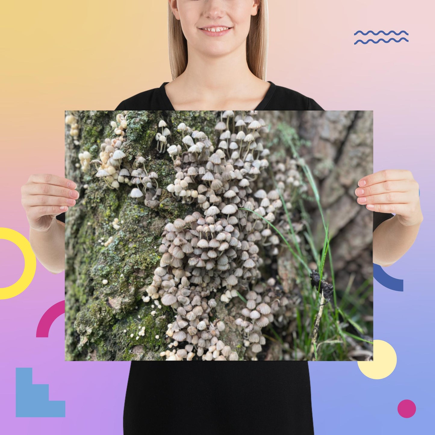 Ghostly Mushies Poster