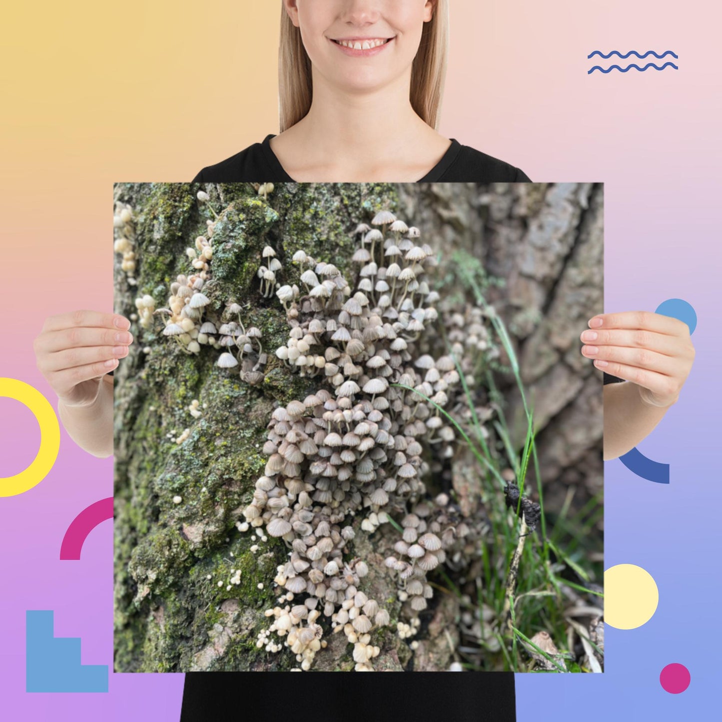 Ghostly Mushies Poster