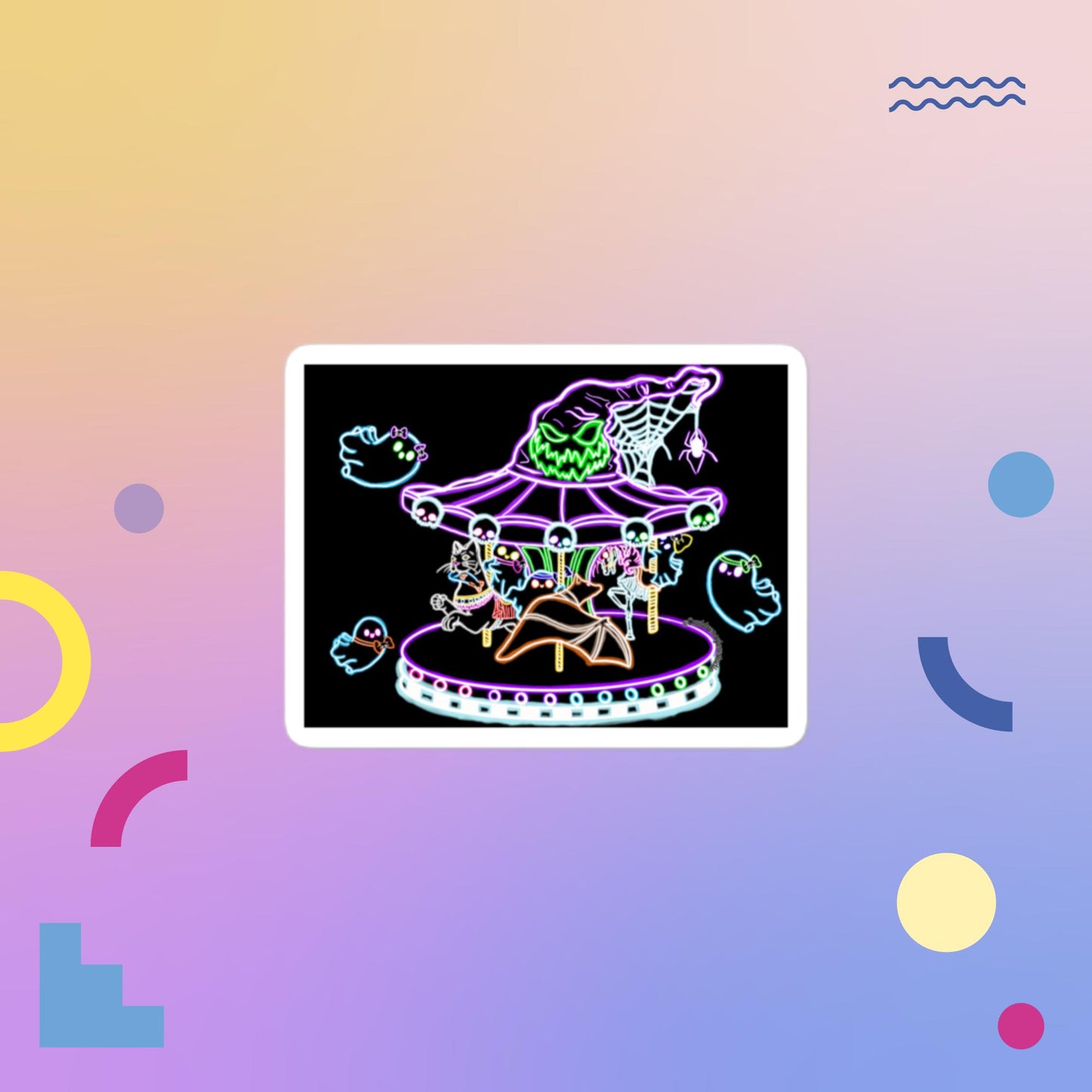 Ghosty Carousel Bubble-free sticker