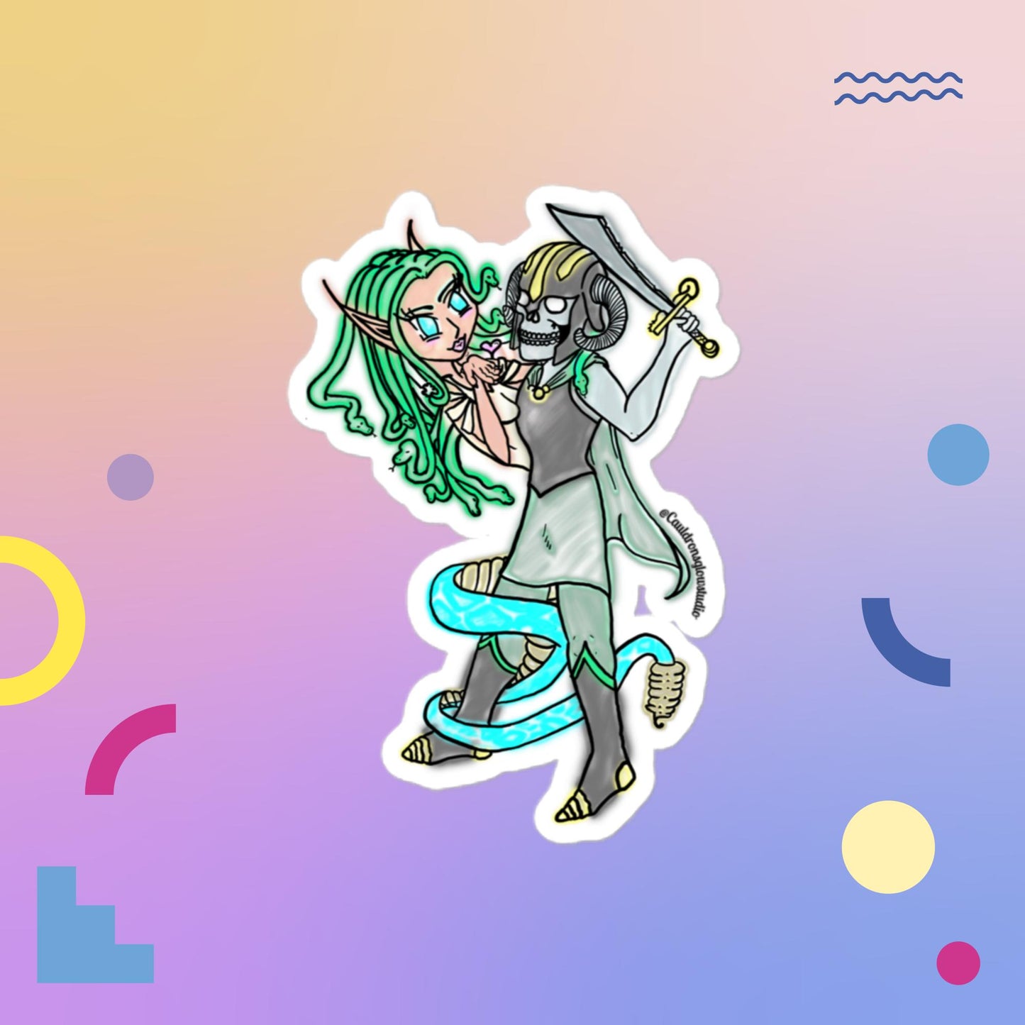 Neon ‘Dusa Bubble-free sticker