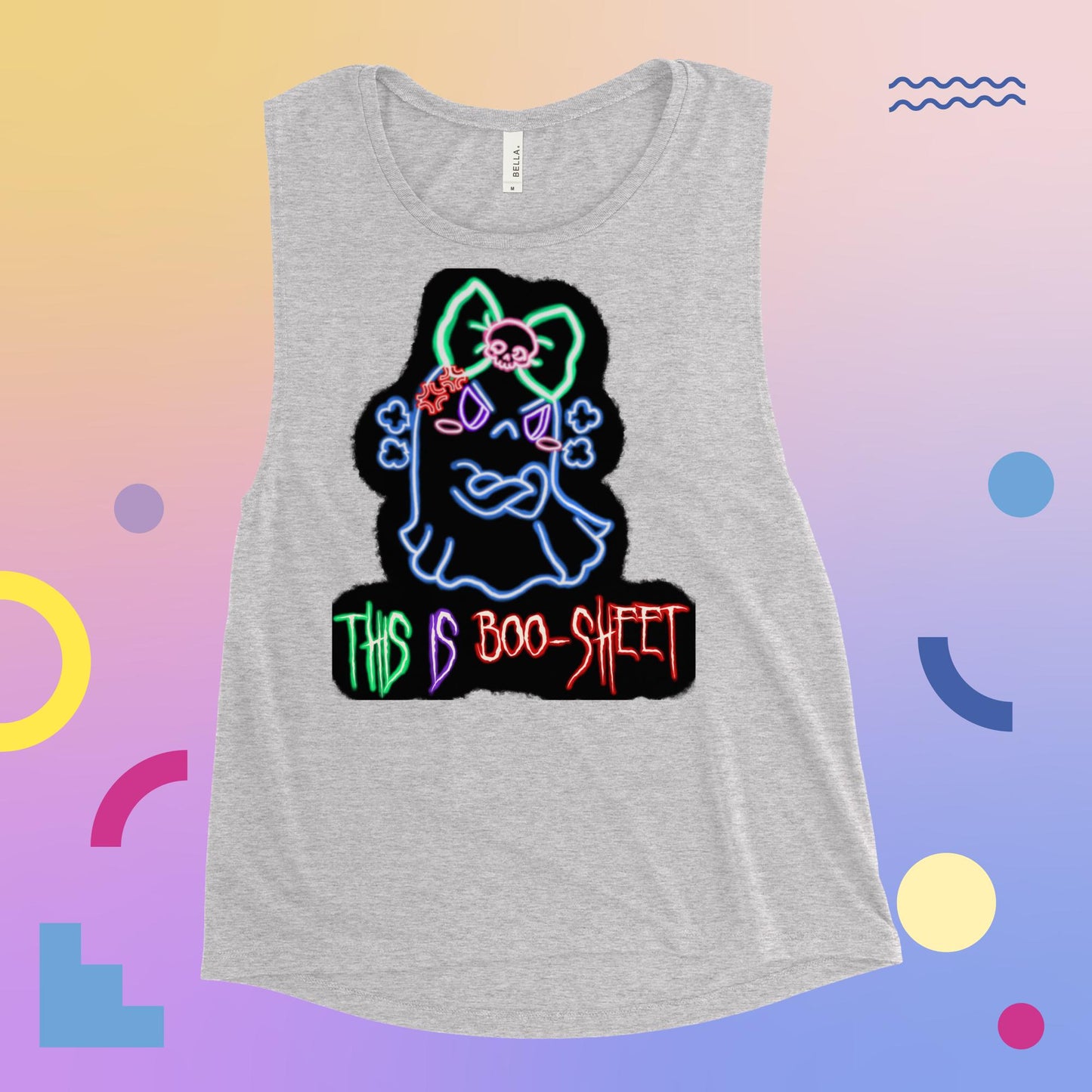 Grumpy Ghost Ladies’ Muscle Tank
