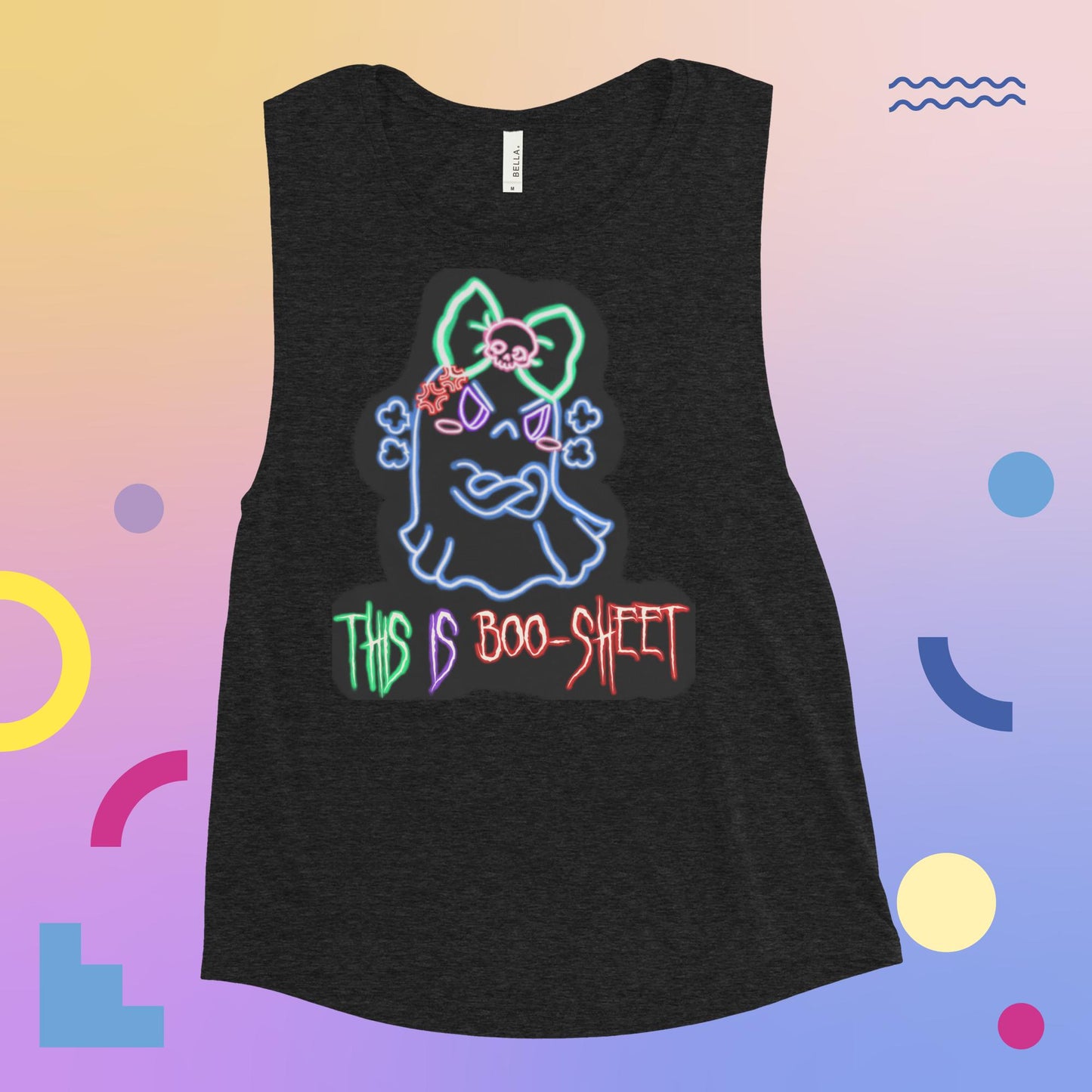 Grumpy Ghost Ladies’ Muscle Tank