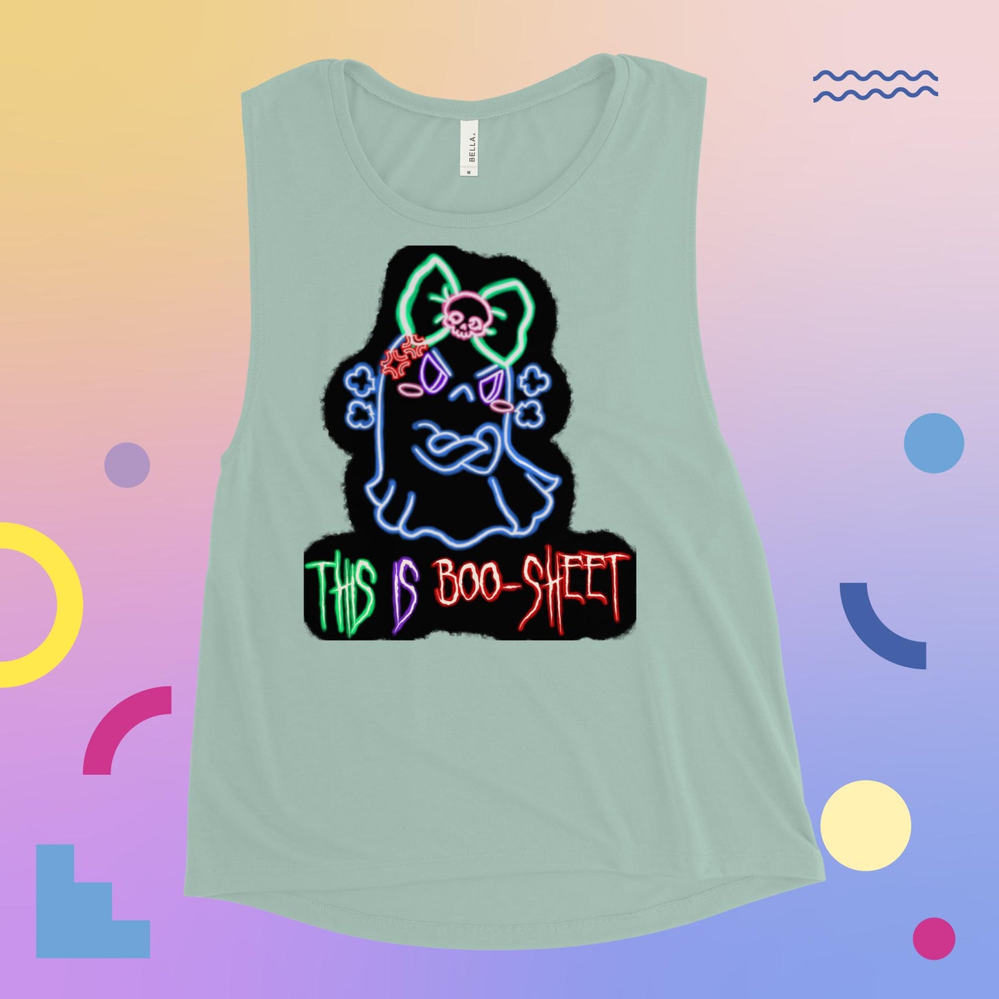 Grumpy Ghost Ladies’ Muscle Tank