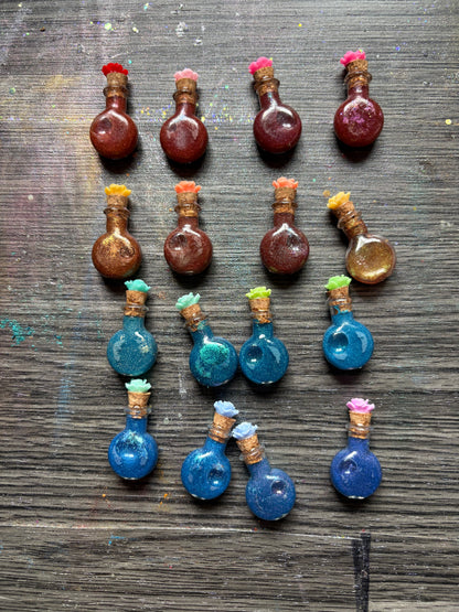 Tiny Potion Bottle Halloween Keychain