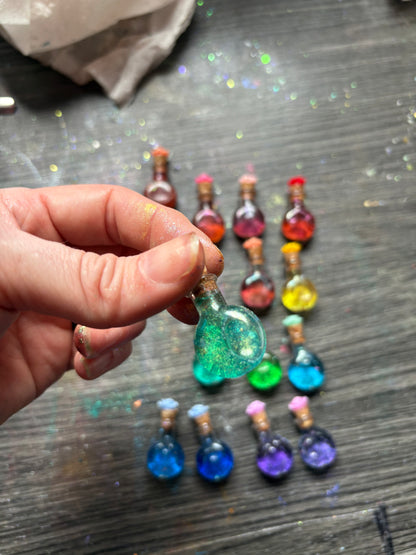 Tiny Potion Bottle Halloween Keychain