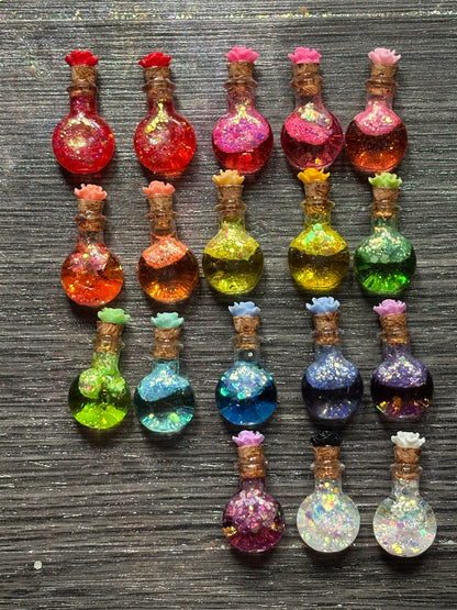 Tiny Potion Bottle Halloween Keychain