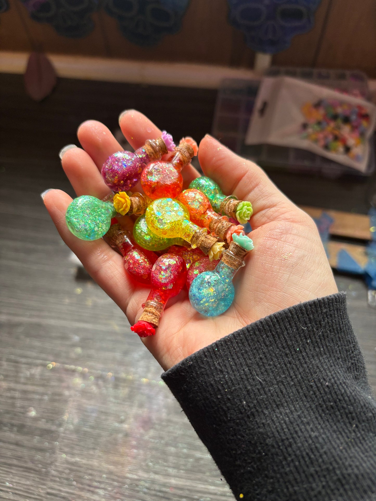 Tiny Potion Bottle Halloween Keychain