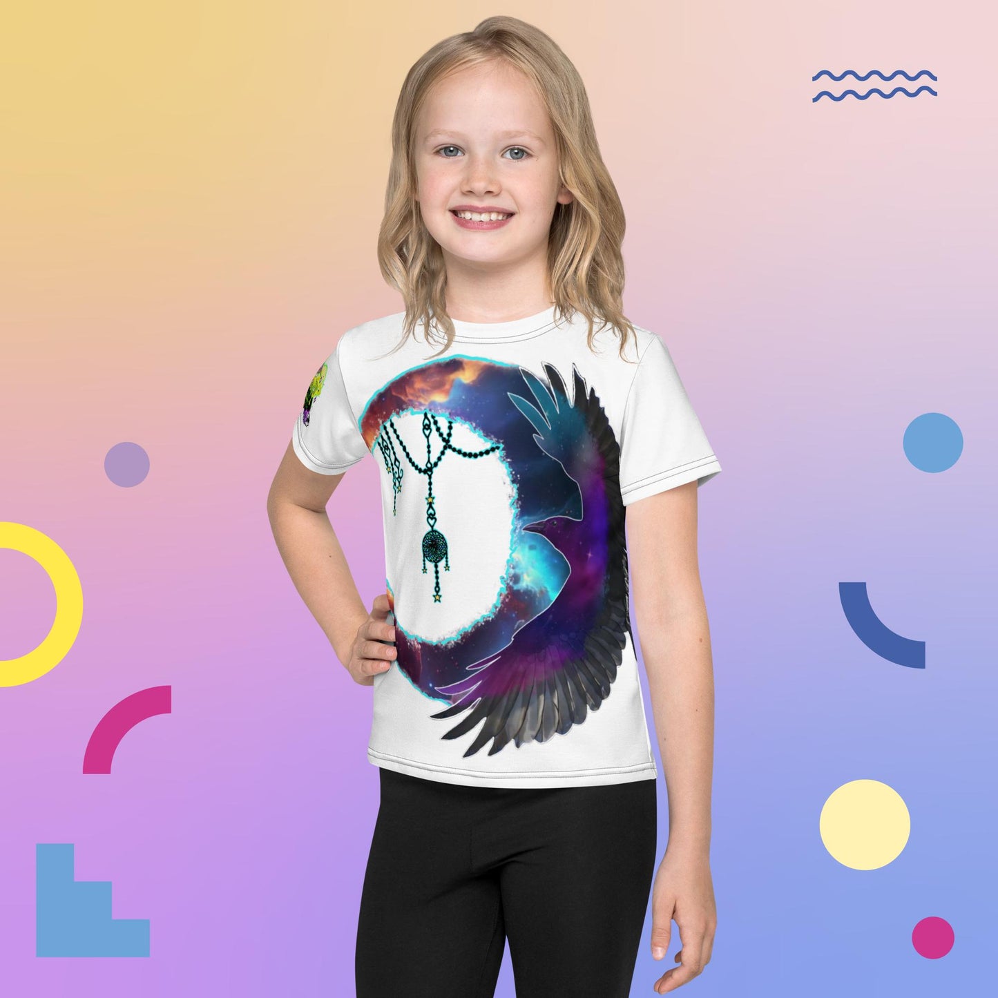 Crescent Crow Kids crew neck t-shirt