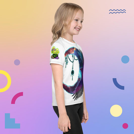 Crescent Crow Kids crew neck t-shirt