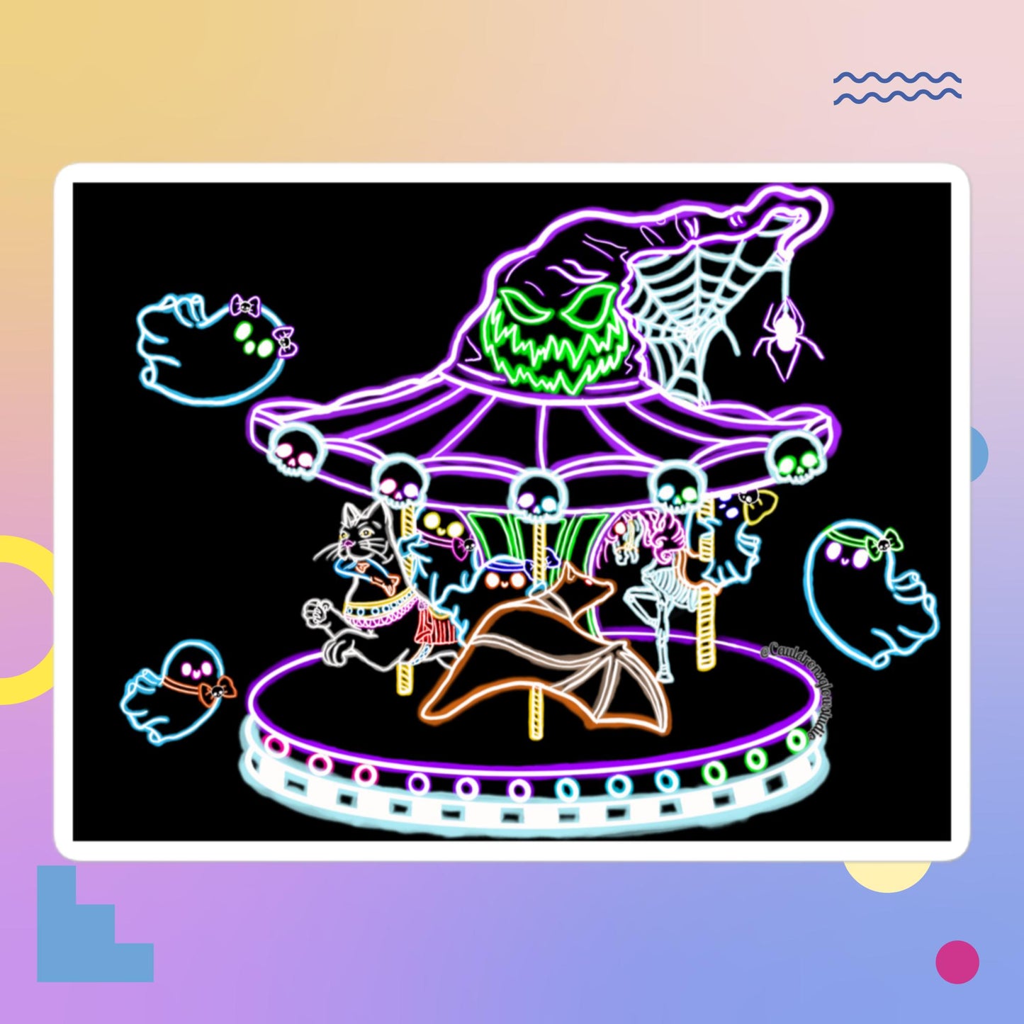 Ghosty Carousel Bubble-free sticker