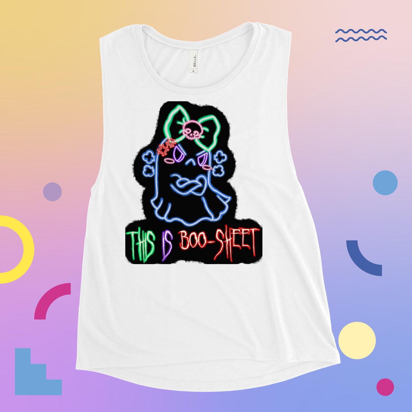 Grumpy Ghost Ladies’ Muscle Tank